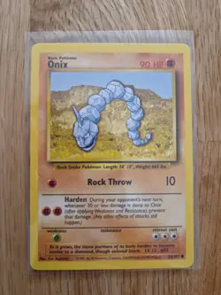 Pokemon TCG Onix Card 56/102 Base Set - Image 3
