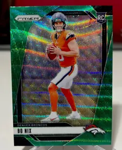 BO NIX 2024 Panini Prizm Football GREEN WAVE PRIZM Rookie Card - Image 1