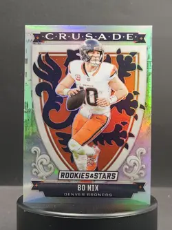 2025 Panini Rookies & Stars - Crusade Bo Nix #28 Silver - Image 1
