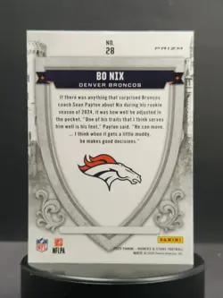 2025 Panini Rookies & Stars - Crusade Bo Nix #28 Silver - Image 2