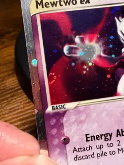 2003 POKEMON EX RUBY & SAPPHIRE #101/109 MEWTWO EX-HOLO (( 4 SWIRLS )) - Image 2