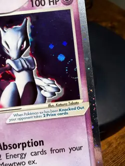 2003 POKEMON EX RUBY & SAPPHIRE #101/109 MEWTWO EX-HOLO (( 4 SWIRLS )) - Image 3