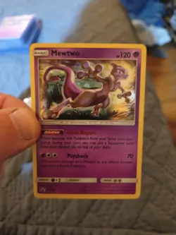 Pokemon Mewtwo SM214 Holo Promo - SM Set English Basic 120 HP Psychic - Image 1