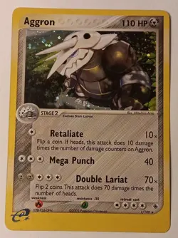 Aggron 1/109 Ex Ruby & Sapphire Holo Rare Pokemon Vintage Pokemon TCG - Image 1