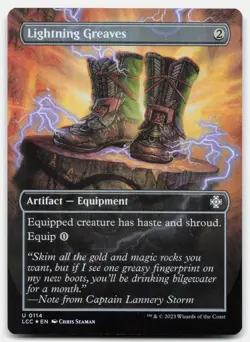 Lightning Greaves (Foil Borderless 0114) - LP - LCC Commander LCI #114 MTG Magic - Image 1