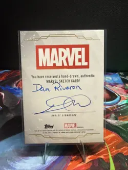 2026 Topps Chrome Marvel Spider-Man Red&Blue Original Sketch Card 1/1 - Image 2