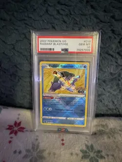 Pokemon Go Radiant Blastoise TCG Card 018/078 PSA 10 - Image 1