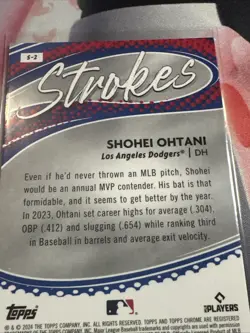 2024 Topps Chrome - Strokes Shohei Ohtani #S-2 - Image 5