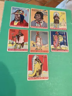 1947, Goudey Indian Gum , Cards , Lot of 7, low Numbers, Fair U - Image 1