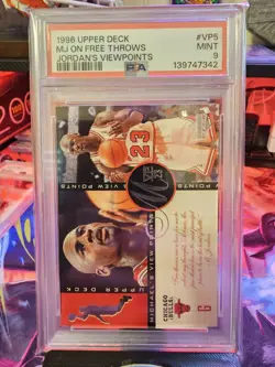 1996 Upper Deck MJ On Free Throws Jordan's Viewpoints Michael Jordan #VP5 PSA 9 - Image 2