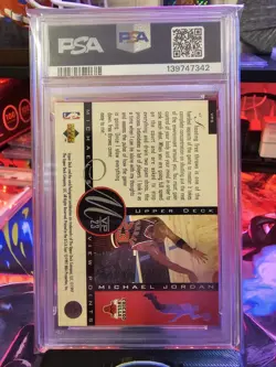 1996 Upper Deck MJ On Free Throws Jordan's Viewpoints Michael Jordan #VP5 PSA 9 - Image 4