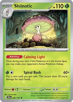 Shiinotic 009/191 | Surging Sparks | Uncommon Non Holo | NM Pokemon Card - Image 1