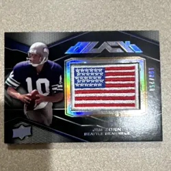 Upper Deck 2006 Black Jim Zorn Seahawks USA Flag Patch Mem #86 Serial /250 - Image 2