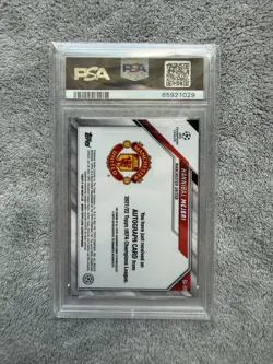 HANNIBAL MEJBRI Autograph Rookie 2021 Topps Auto Manchester PSA 10 #BA-HM - Image 2