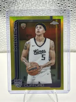 Topps Chrome 2025-26 Nique Clifford Sacramento Kings Rookie #274 /275 Card - Image 1