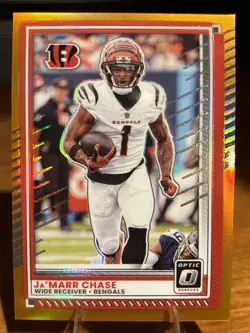 2025 Panini Donruss Optic - Ja'Marr Chase #2 Orange Prizm /299 Color Match - Image 1