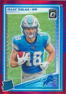 2025 Panini Donruss Optic - Rated Rookie Isaac Teslaa #219 Red Hyper (RC) - Image 1