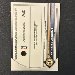Topps 2025-26 Bowman Chrome Basketball Enrique Freeman BCA-EF Auto /75 Pacers - Image 2