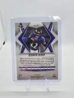 2025 Panini Phoenix Derrick Henry /185 Yellow Pyramids No. 10 - Image 2