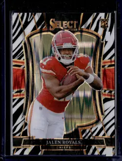 2025 Panini Select #108 Jalen Royals Zebra Prizm Shock - Image 1