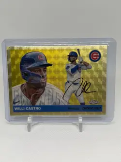 2025 Topps Chrome Platinum Anniversary Willi Castro 1/1 SUPERFRACTOR #25 Cubs - Image 1