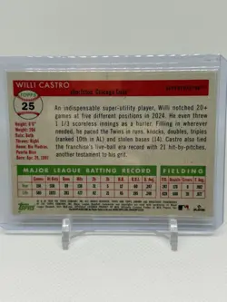 2025 Topps Chrome Platinum Anniversary Willi Castro 1/1 SUPERFRACTOR #25 Cubs - Image 2
