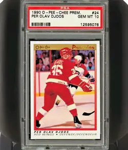 1990 O-Pee-Chee - Per Olav Djoos (RC) Rookie Premier #24 PSA 10 - Image 1