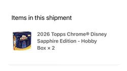 2026 Topps Chrome Disney Sapphire - Hobby Box Chase Mickey - Image 2