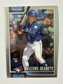 2026 Topps Chrome -Kazuma Okamoto Base Rookie #78 Toronto Blue Jays - Image 1