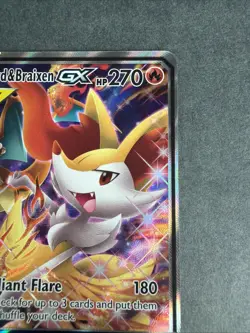 Pokemon Charizard & Braixen GX SM230 TAG TEAM Promo Holo 270 HP Basic Card - Image 4