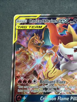 Pokemon Charizard & Braixen GX SM230 TAG TEAM Promo Holo 270 HP Basic Card - Image 5