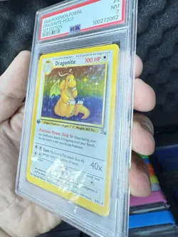 1999 Pokemon Fossil DRAGONITE #4/62 Holo 1st Edition PSA 7 Near Mint! New Cert! - Image 5