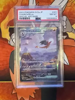 G1N PSA 8 Charizard ex SAR 201165 Pokemon 151 sv2a Japanese Alt Art Card 2023 - Image 1