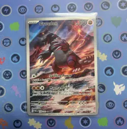 Pokemon TCG Groudon 199/182 SV04 Paradox Rift Illustration Rare Holo English - Image 1