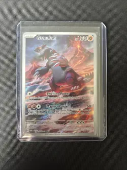Pokemon TCG Groudon 199/182 Paradox Rift Illustration Rare Card Near Mint - Image 1
