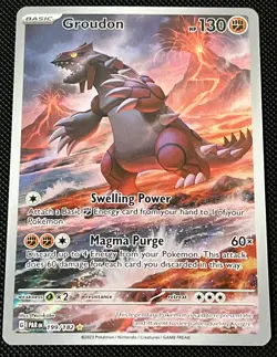 Pokemon TCG Groudon Holo Card 199/182 Paradox Rift Illustration Rare FAST🚚✅ - Image 1