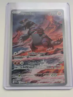 Pokemon TCG Groudon 199/182 Illustration Rare IR Paradox Rift Holo NM/Mint - Image 1