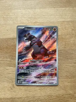 Pokemon TCG Groudon Paradox Rift 199/182 Holo Illustration Rare - Image 1