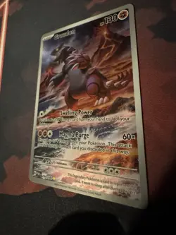 Pokemon TCG Groudon 199/182 Sv04 Paradox Rift Holo Illustration Rare 2023 EN - Image 2