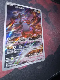 Pokemon TCG Groudon 199/182 Sv04 Paradox Rift Holo Illustration Rare 2023 EN - Image 3
