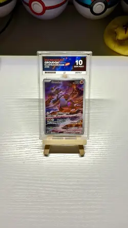 Pokemon TCG Groudon Paradox Rift 199/182 Holo Illustration Rare ACE GEM MINT 10 - Image 1