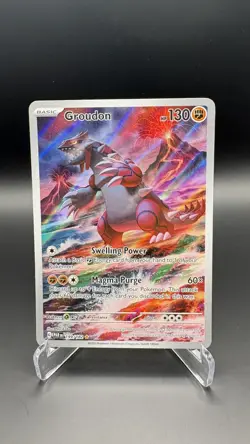 Pokemon TCG Paradox Rift Groudon 199/182 Holo Full Art Illustration Rare - Image 1