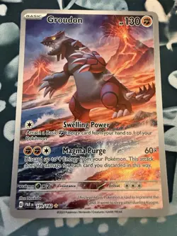 Pokemon TCG Groudon Paradox Rift 199/182 Holo Illustration Rare - Near Mint - Image 1