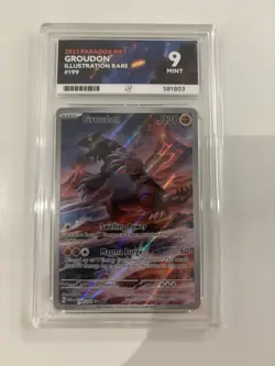 Pokemon Groudon TCG Paradox Rift 199/182 Ace 9 Holo Illustration Rare - Image 1