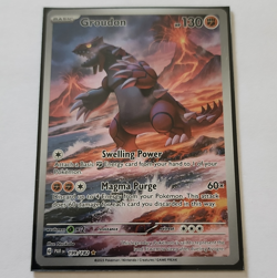 Pokemon TCG Groudon 199/182 Sv04 Paradox Rift Illustration Rare Holo EN 2023 - Image 1