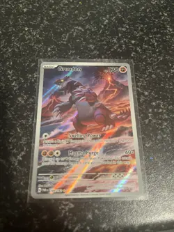 Pokemon TCG Groudon Paradox Rift 199/182 Holo Illustration Rare - Image 1