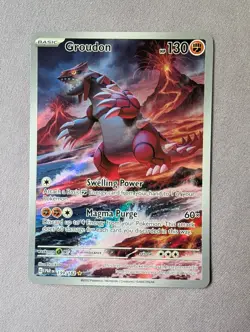 Pokemon TCG Groudon Paradox Rift 199/182 Holo Illustration Rare - Image 1