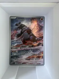 Pokemon TCG Groudon Paradox Rift 199/182 Holo Illustration Rare - Image 1