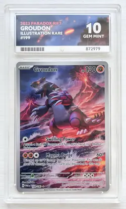 Pokemon TCG Groudon Paradox Rift 199/182 Illustration Rare Ace 10 - Image 1