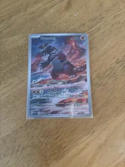 Pokemon TCG Groudon Paradox Rift 199/182 Holo Illustration Rare - Image 1